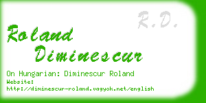 roland diminescur business card